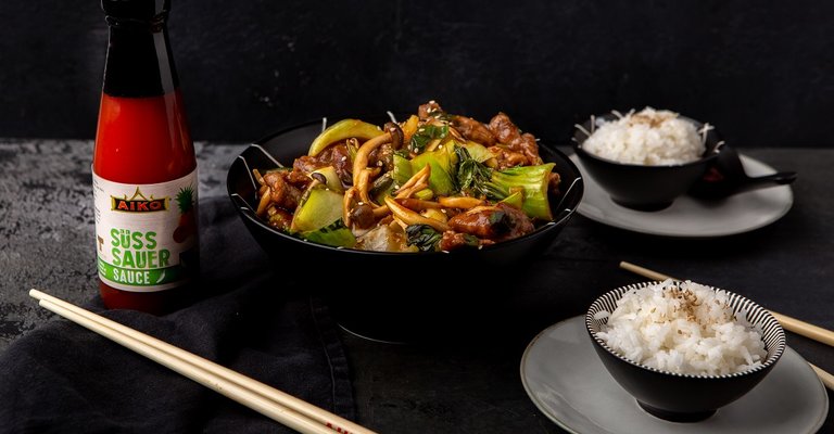 Rezept Rindfleischwok mit Pilzen und Pak Choi